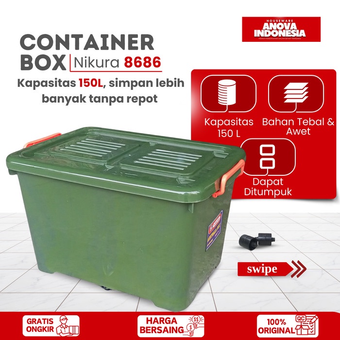 (Expert) BOX CONTAINER NIKURA CANADA. 8686. JUMBO HIJAU. SETARA SHINPO CB 130
