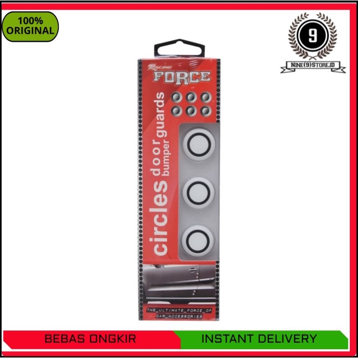 Pelindung Pintu Mobil Bulat 3 Pcs Door Guard Bumper Guard Putih