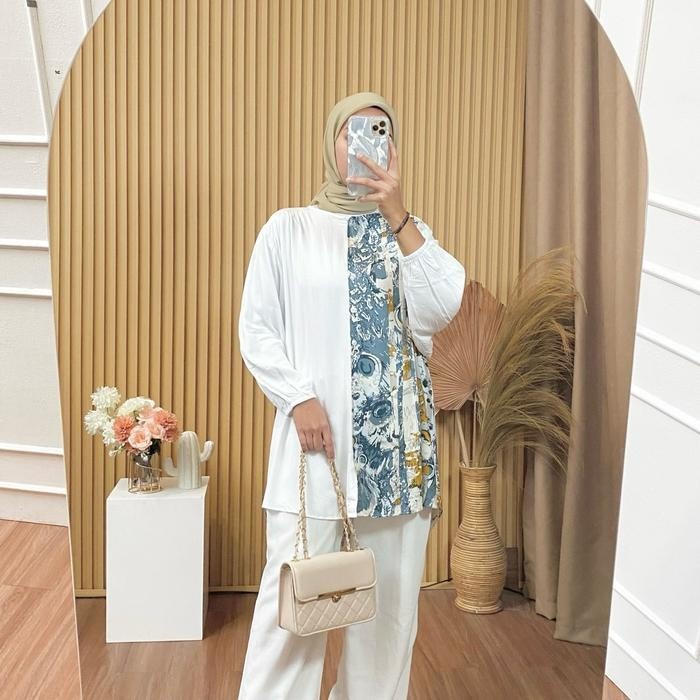 (Expert) MOANA BLOUSE KOMBI BLOUSE WANITA Fit Katun