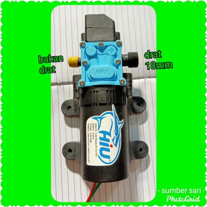 (Expert) pompa air dc 12 volt HIU outputnya drat inputnya soket
