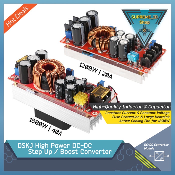 High Power DC-DC Step Up Boost Converter 1200W 20A