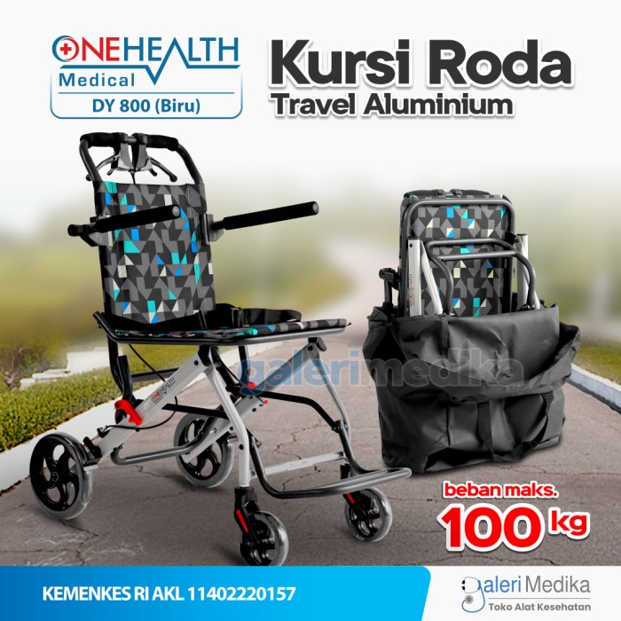 Kursi Roda Travel OneHealth DY800 Aluminium / Kursi Roda Traveling
