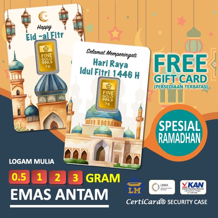 UM1 LM Logam Mulia Emas Antam 0.5 gr 1 gr 2 gr 3 gr gram Kado Angpao Hampers Gift Ramadhan Lebaran