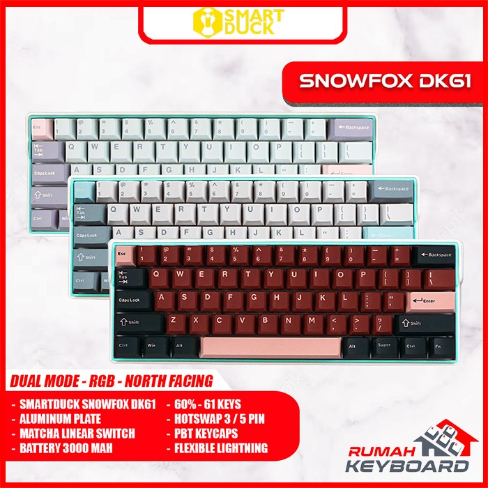 [Expert] MECHANICAL KEYBOARD - SMARTDUCK DK61 - RGB - HOTSWAP - 2 MODE