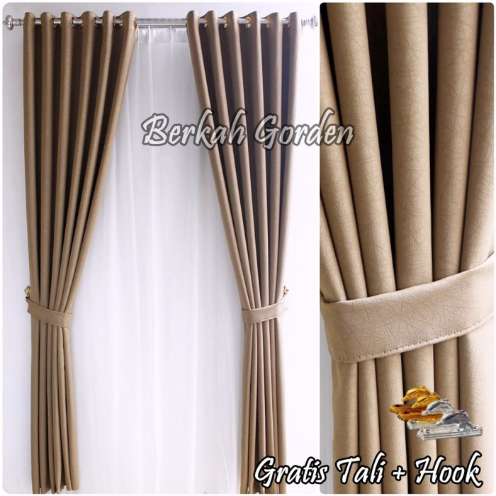 murah- Gorden Blackout Import Polos Serat Embos Minimalis Tebal