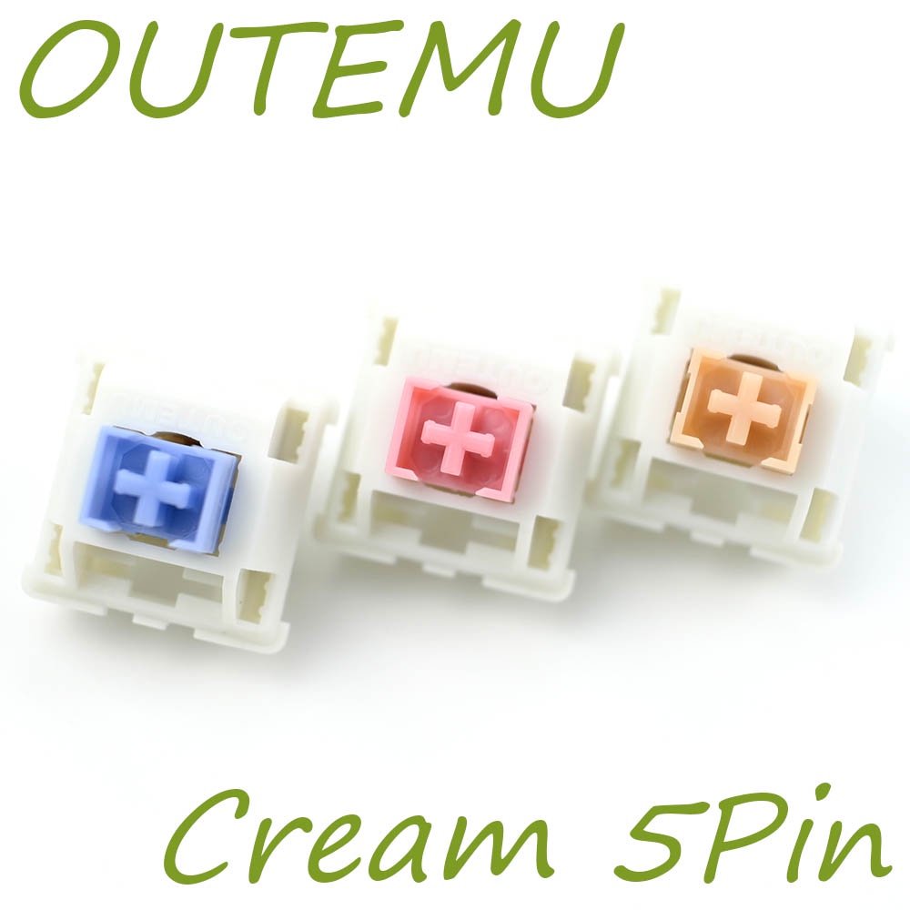 Outemu Switches Silent Cream Yellow Switch Lubed Mechanical Keyboard 5Pin Clicky Tactile Linear
