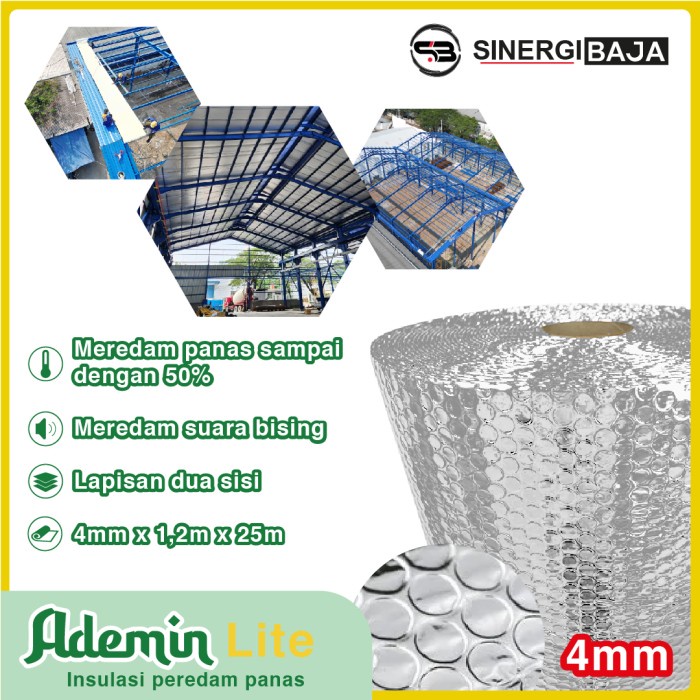 MacamKita- Aluminium Foil Bubble Insulasi Atap Peredam Panas Atap ADEMIN lite