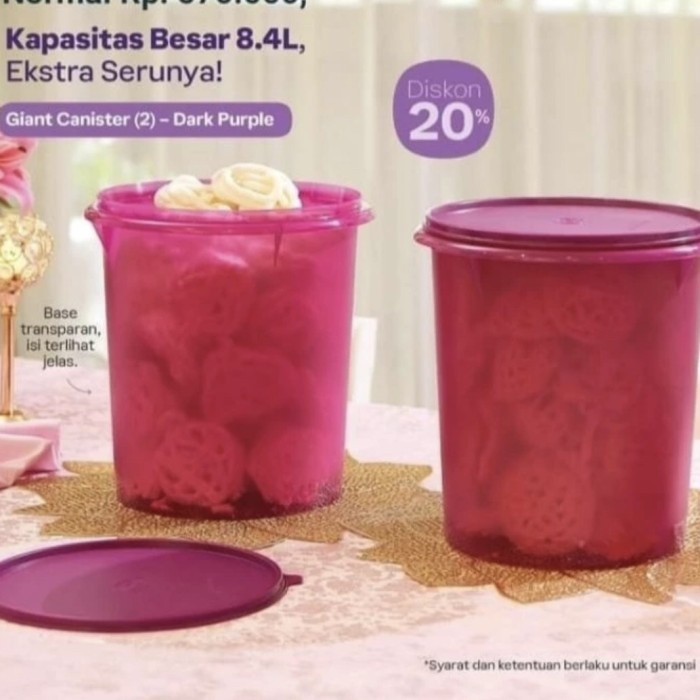 MacamKita- Tupperware Giant canister toples krupuk 8,4ltr gold
