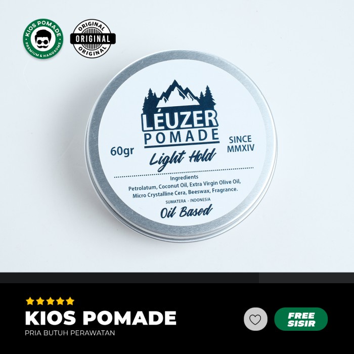 Minyak Rambut Pomade LEUZER Light Hold Agar Terlihat Basah dan Lemas