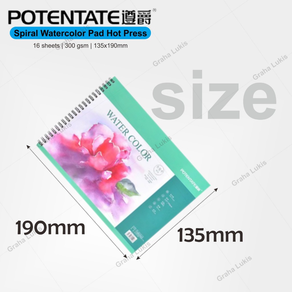 

IK! POTENTATE SPIRAL WATERCOLOR PAD 135X190MM HOT PRESS
