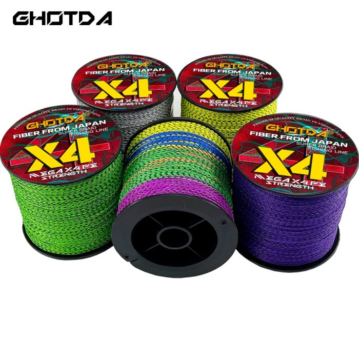 GHOTDA 10LB-80LB Braided Fishing Line 4 Strand PE Line for Saltwater