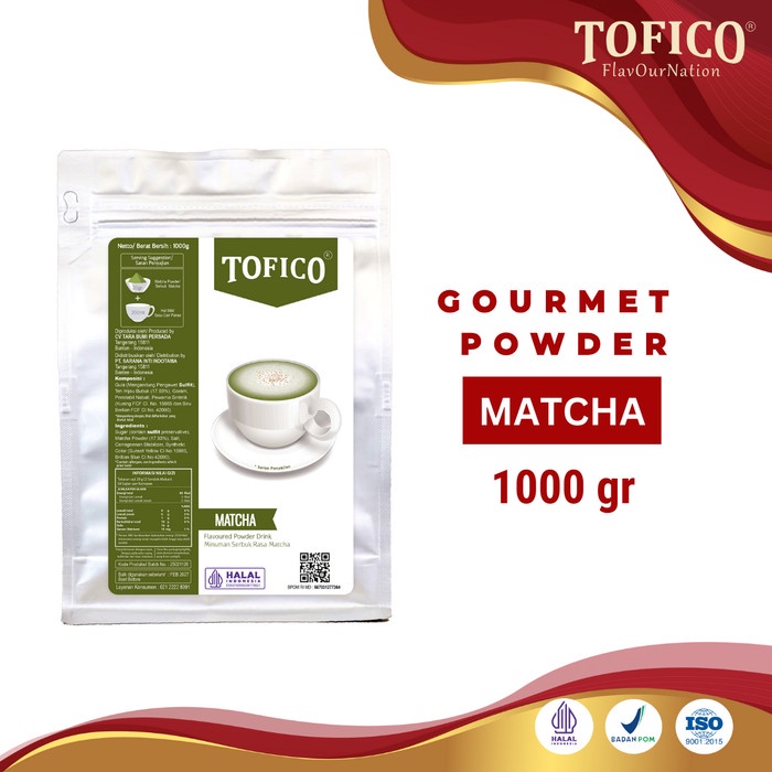 

Powder Matcha Tofico / Bubuk Rasa Matcha Premium 1KG / Tofico Syrup Official