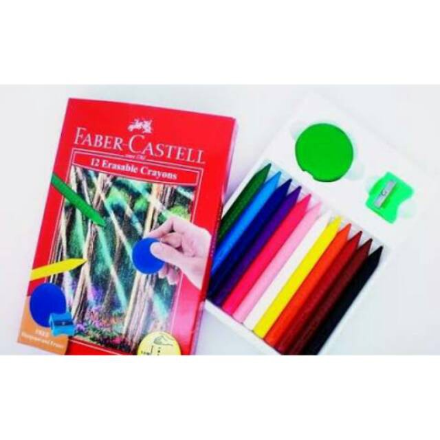 

IK! Crayon Faber Castell Erasable 24 Warna #122531 Krayon Bisa Dihapus - SHSNP