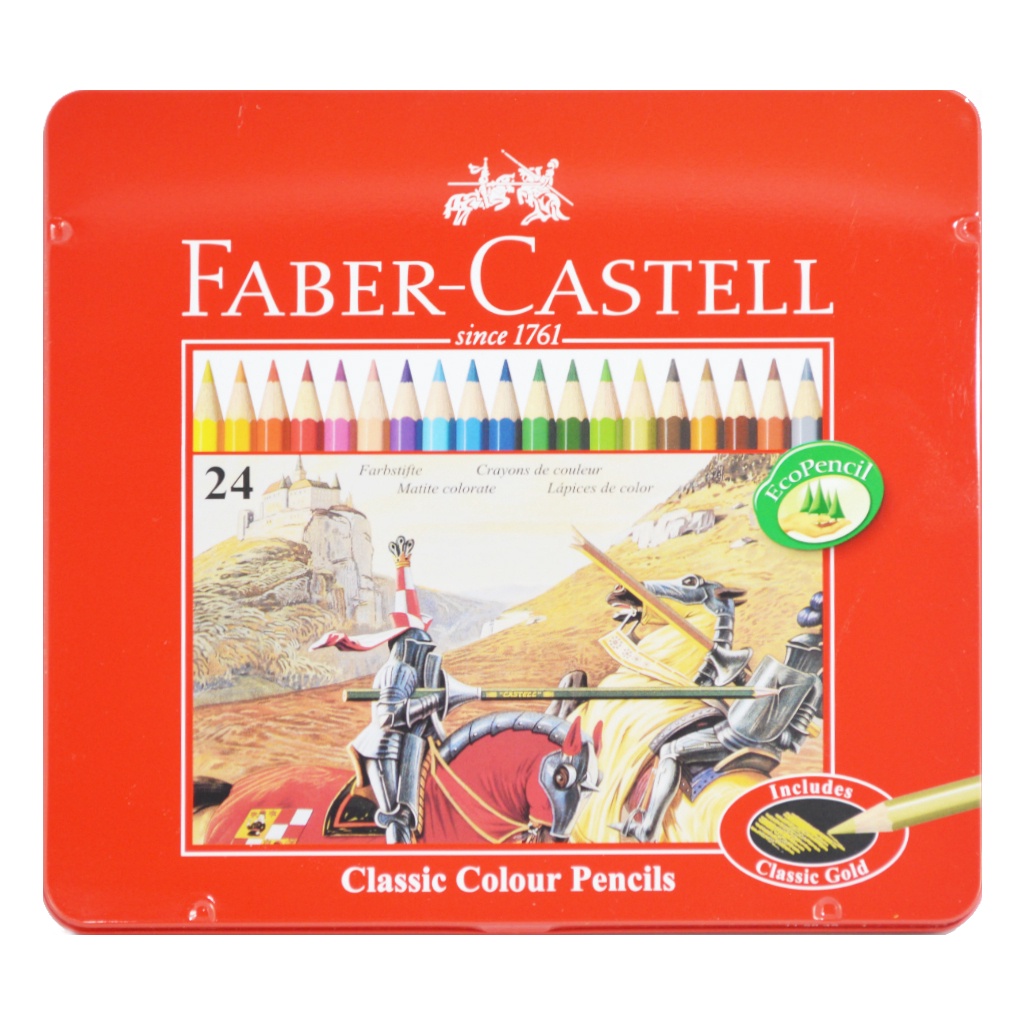 

IK! Pensil Warna Faber Castell / Tin Case 24 Warna / Classic Colour Pencil / Ukuran Long