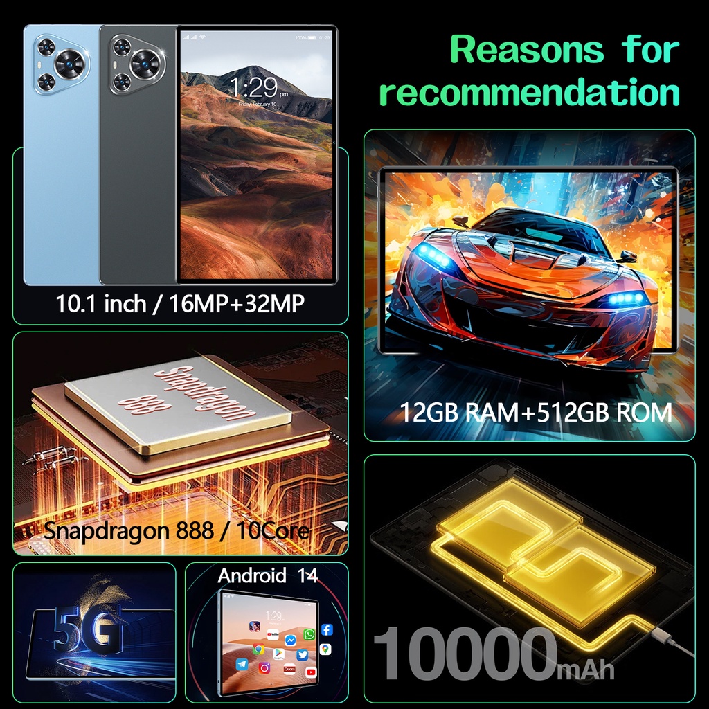 2025 Android Tablets Original Xioami P70 Pro Tablet 16Gb 1Tb 20000Mah 12Inch Hd 4K Android 14 10