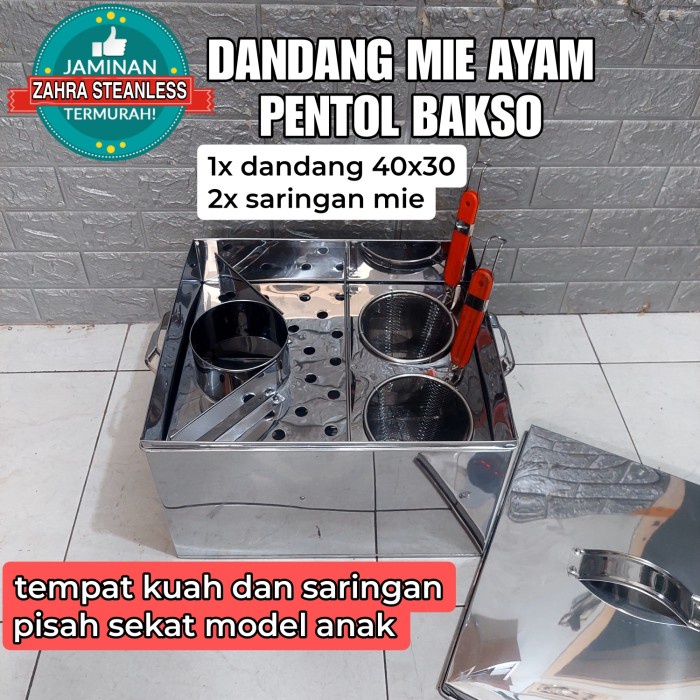 Dandang mie ayam sekat pentol bakso siomay - Dandang mie kocok