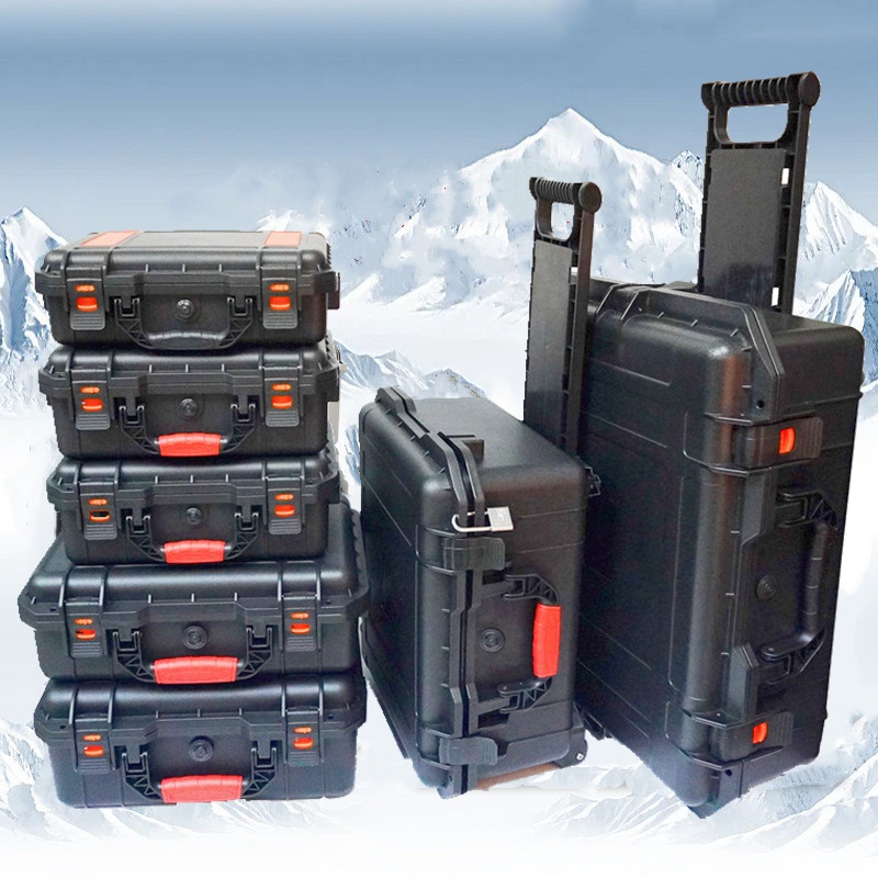 Large Pull Rod Tool Box Pelican Case Waterproof Hard Case Storage Box Safety Trolley Toolbox