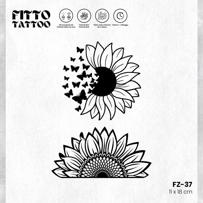 New tato temporer premium semi permanen tattoo fruit ink tatoo Temporary tatto bunga mawar