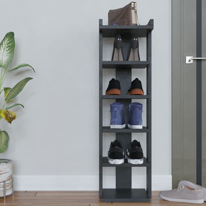 RAK SEPATU SUSUN 6 PORTABLE RAK DINDING RIAS RAK TAS AMBALAN MINIMALIS