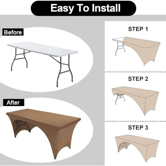 cover meja ketat IBM 180x75