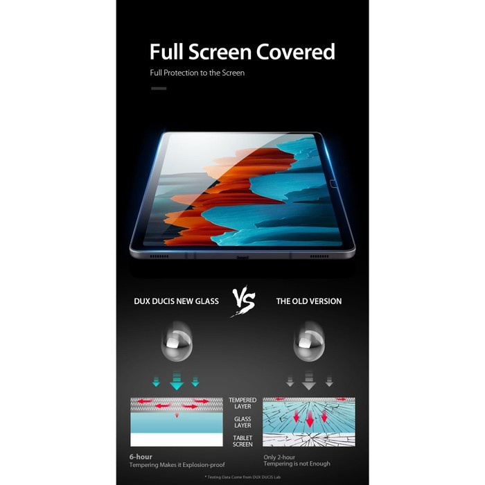 JTTOP" TEMPERED GLASS SAMSUNG TAB S7 FE - DUX DUCIS PREMIUM GLASS
