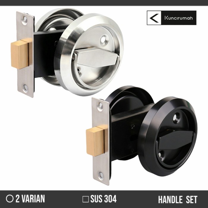 Invisible Hidden handle Lock / Kunci pintu kamar mandi