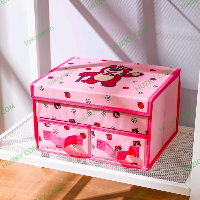 Promo Terbatas Miniso Storage Box Kain Lotso Toy Story (Sz.32X24X18Cm)