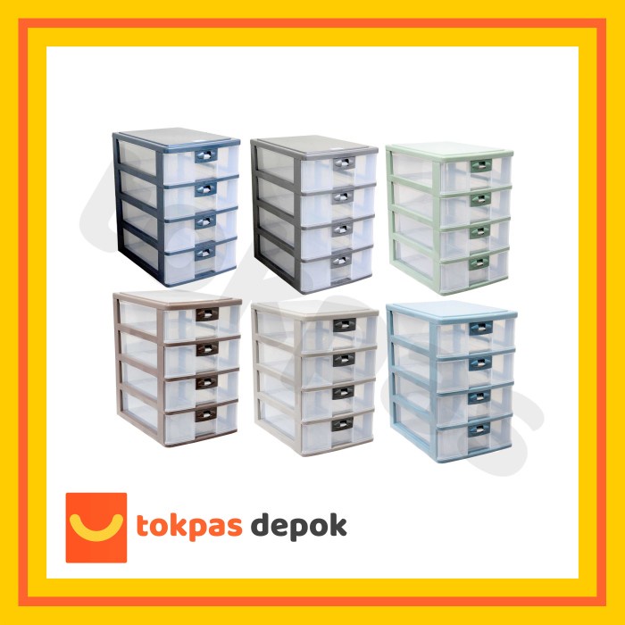 siapkirim- Laci Plastik Pressa Susun 4 Lion Star PR 34 A 4 Kabinet Container