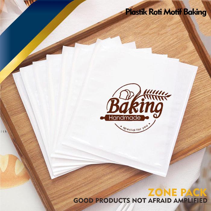 ada- [50 PCS] Plastik Roti Motif Baking Plastik Roti Sealer Roti Boy Kantong Kertas Roti Donat