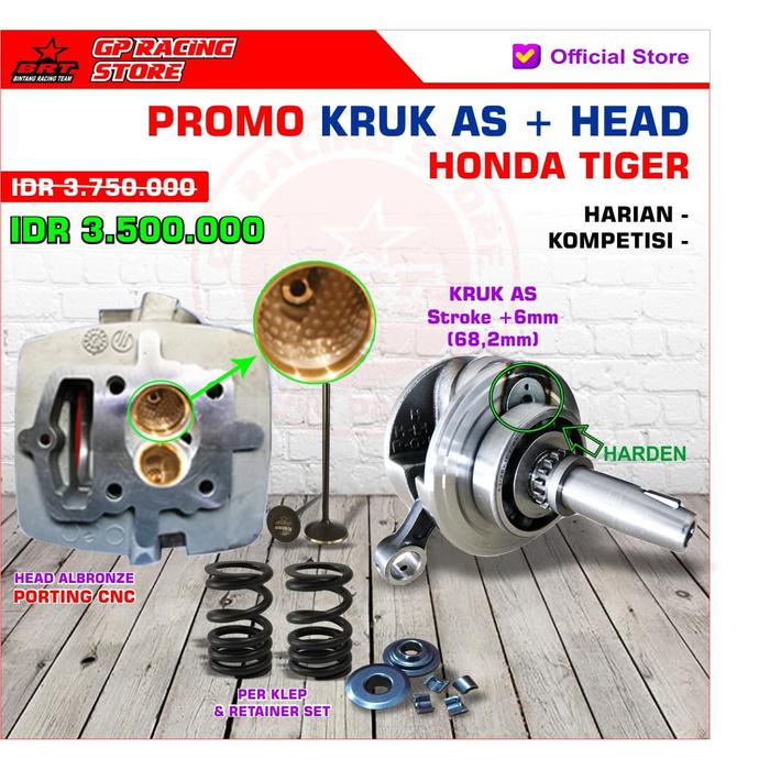 PROMO BRT Kruk As Tiger + Head Porting CNC + Per Klep Set