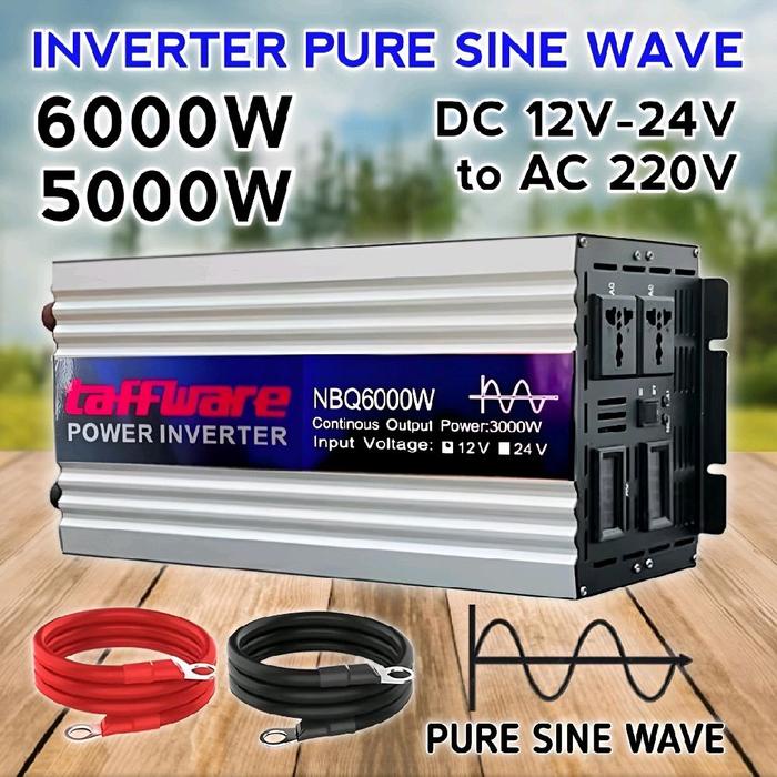 Inverter DC to AC 6000 Watt Pure Sine Wave DC 12V ke AC 220V