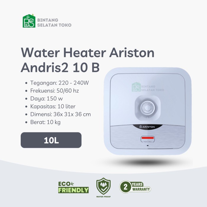 WATER HEATER ARISTON ANDRIS 2B / PEMANAS AIR LISTRIK ARISTON 10 LITER