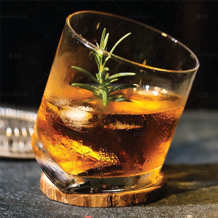 silahkan- Gelas Wine 300ml Wiski Whiskey Libbey Gelas Miring Unik Gelas Mixology