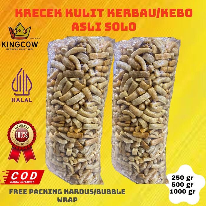 

KRECEK KULIT KEBO/KERBAU ASLI QUALITAS PREMIUM SUPER KENYAL GURIH. Untuk Masakan Rambak Food Snack