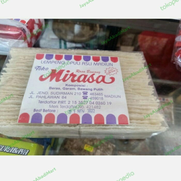 

Krupuk Puli Beras Khas Madiun MIRASA / Gendar /Lempeng TEBAL