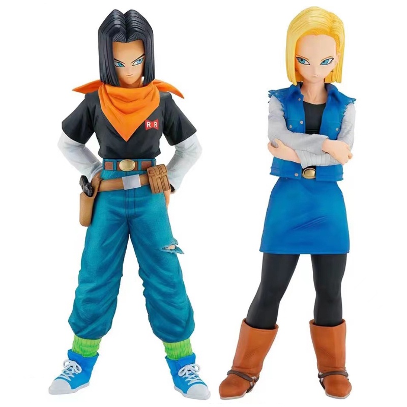 24Cm Anime Dragon Ball Z Android 17 18 Figure Android 18 Pvc Action Figures Collection Model Toys