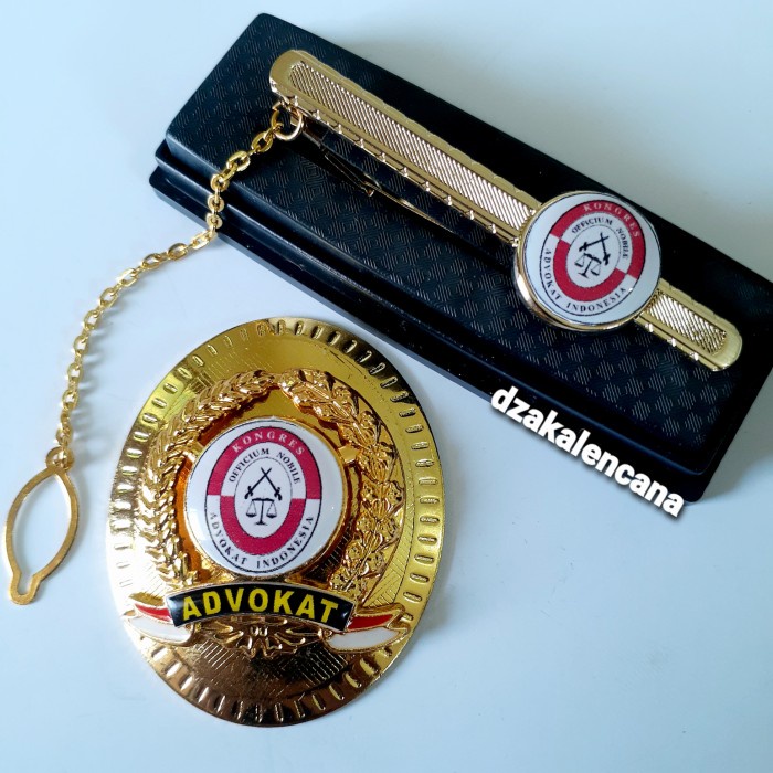 Terbaru 1 Set Pin Advokat Kai & Jepitan Dasi Advokat Kai Original