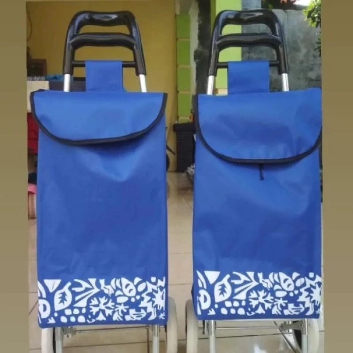 Troli Roda Minimalis Trolley Bag Folding Portable / Tas Belanja Dan Troli Belanja / Troli Belanja
