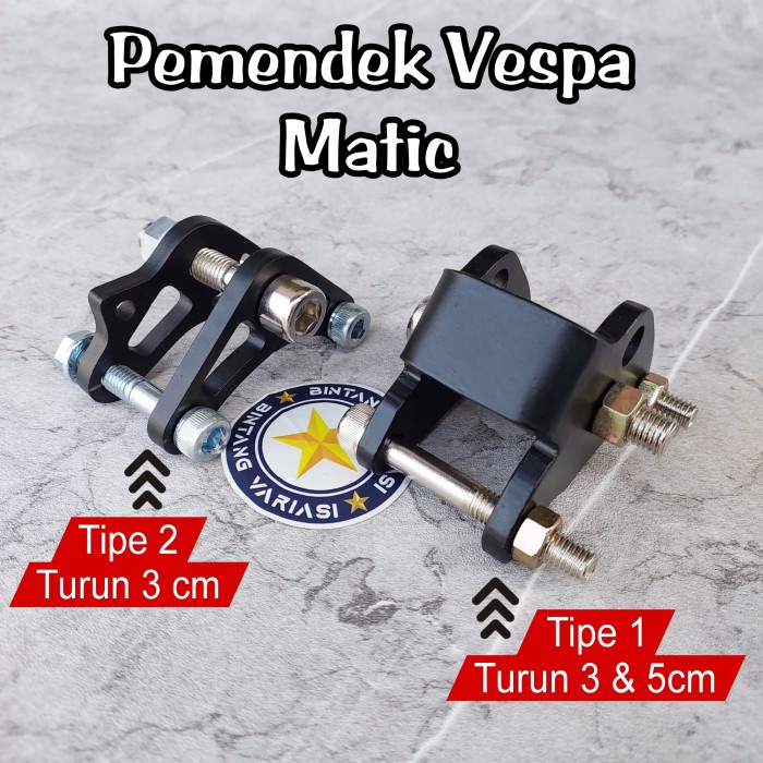 Lowering Kit Vespa Sprint Primavera Lx S Zelioni Pemendek Shock
