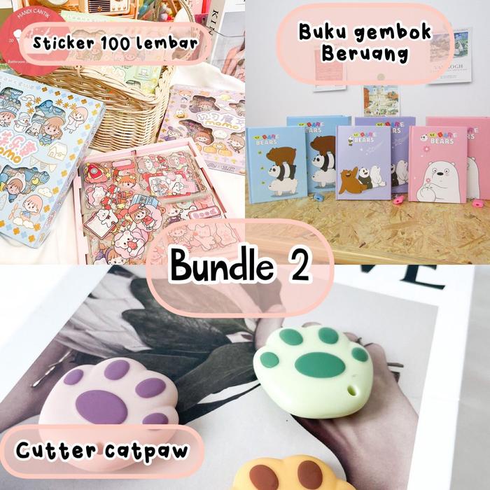

BUNDLE 2 SET STICKER LUCU DAN BUKU JURNAL