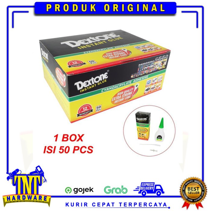 

LEM DEXTONE INSTANT GLUE / LEM SERBAGUNA 15GR 1KOTAK ISI 50 PCS