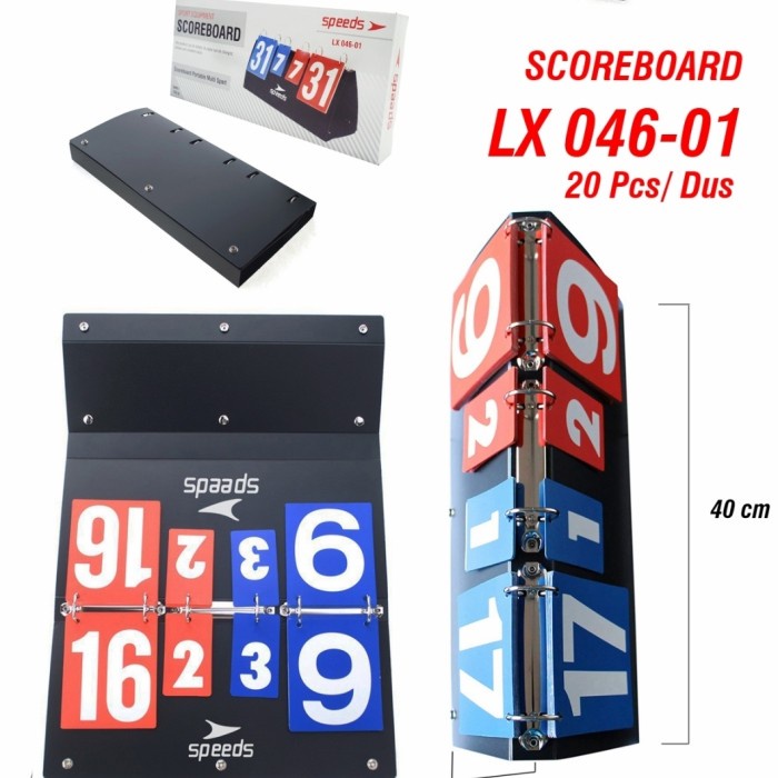 Papan Score Speeds Badminton tenis meja Volley