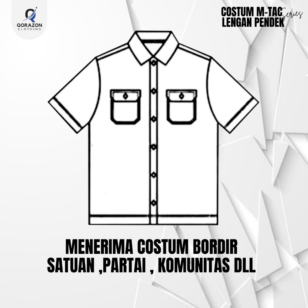 Kemeja Tactical M-TAC ORIGINAL Biru Muda Lengan Panjang Baju Kantor Lapangan Outdoor Activities.