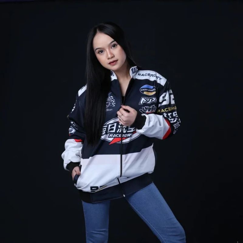 VARSITY JACKET NASCAR CHASE AUTHENTIC- JAKET MOTOR - JAKET SUNMORI - JAKET RACING PRIA WANITA SIZE L