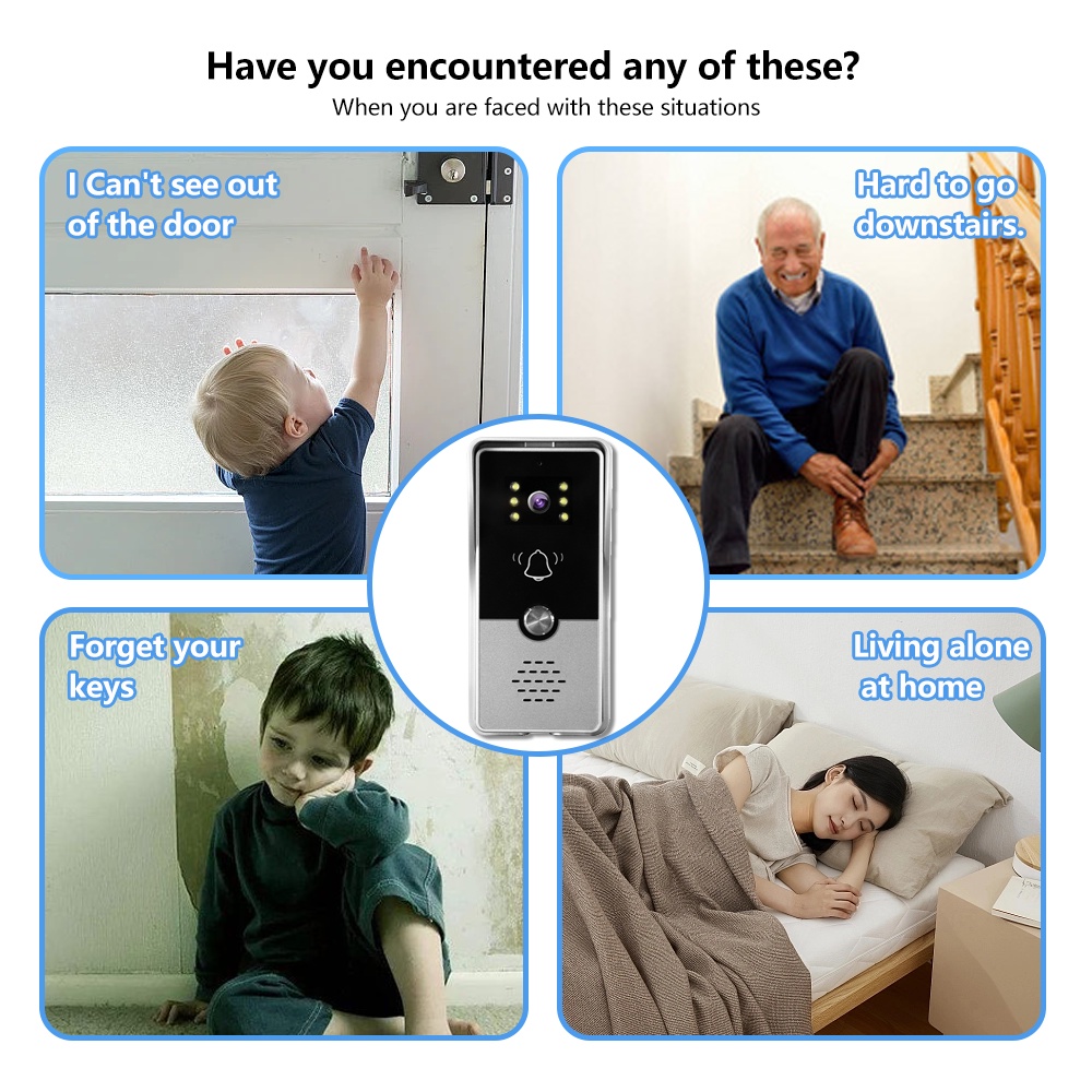 Video Intercom 2 Monitor Latest Analog Intercom Door Economic Video Door Phone 4 Wired Video