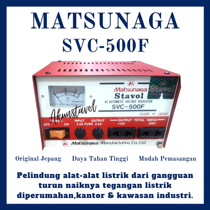Ready Stavol Matsunaga JAPAN SVC-500F - Stabilizer Listrik 500watt