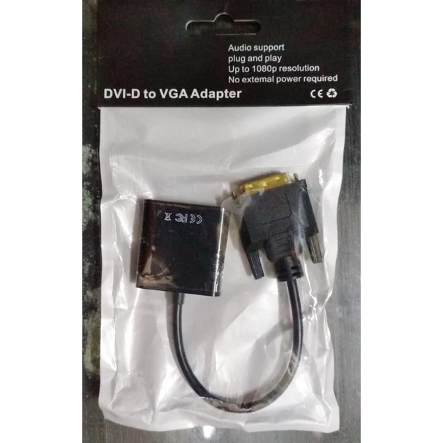 Ready CONVERTER ACTIVE DVI I TO VGA (for converter VGA Card , PC )