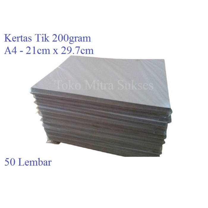 

New Kertas Tik 200gram A4 isi 50 Lembar