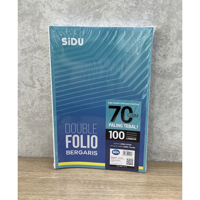 

New Kertas Double Folio Bergaris Sidu - 100 Lembar