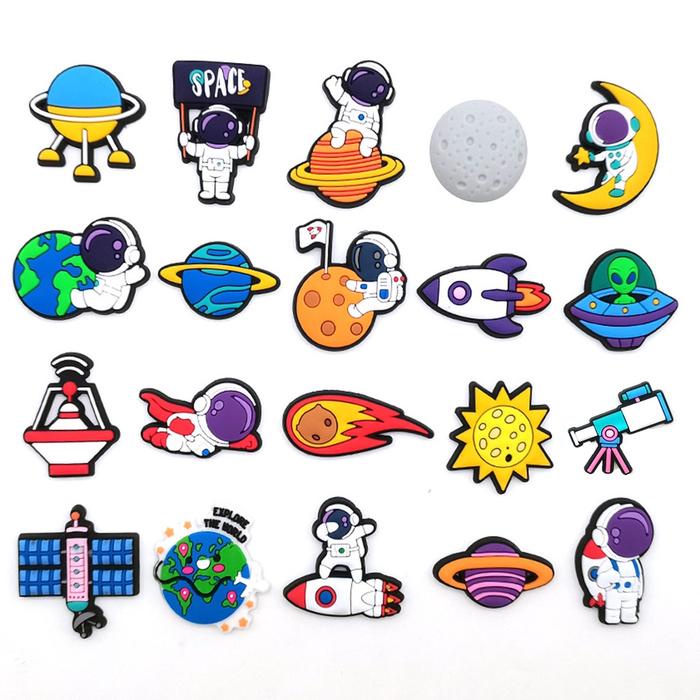 

New 195 Pin Sandal Charms Ufo Planet